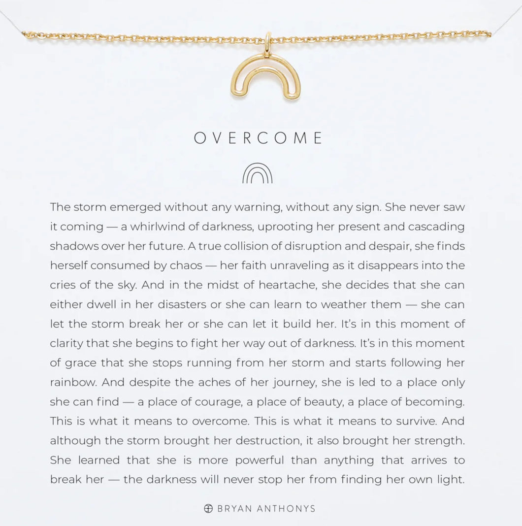 BRYAN ANTHONYS “OVERCOME” GOLD NECKLACE”