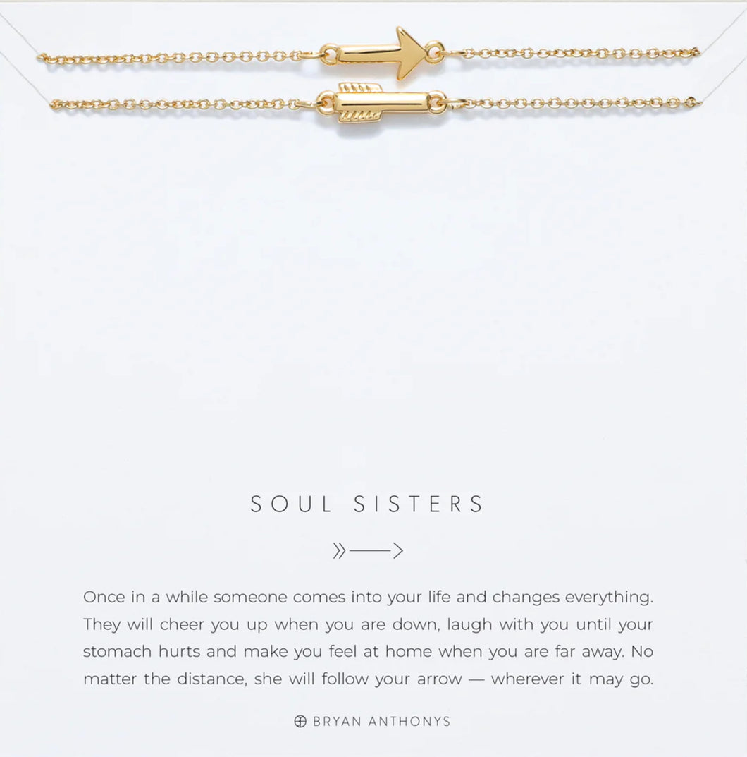 BRYAN ANTHONYS “SOUL SISTERS” GOLD NECKLACE