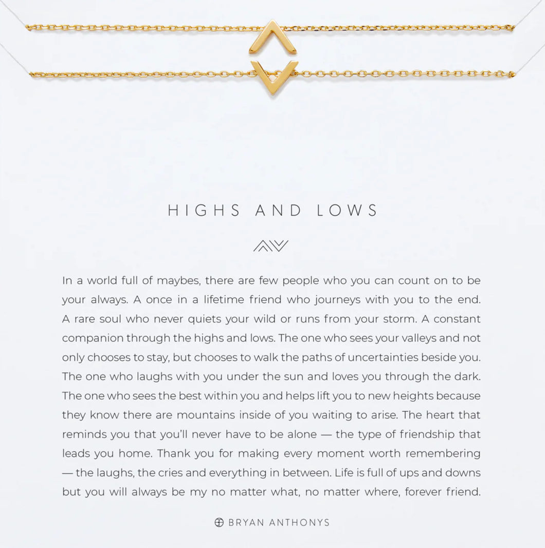 BRYAN ANTHONYS “HIGHS AND LOWS” GOLD NECKLACE